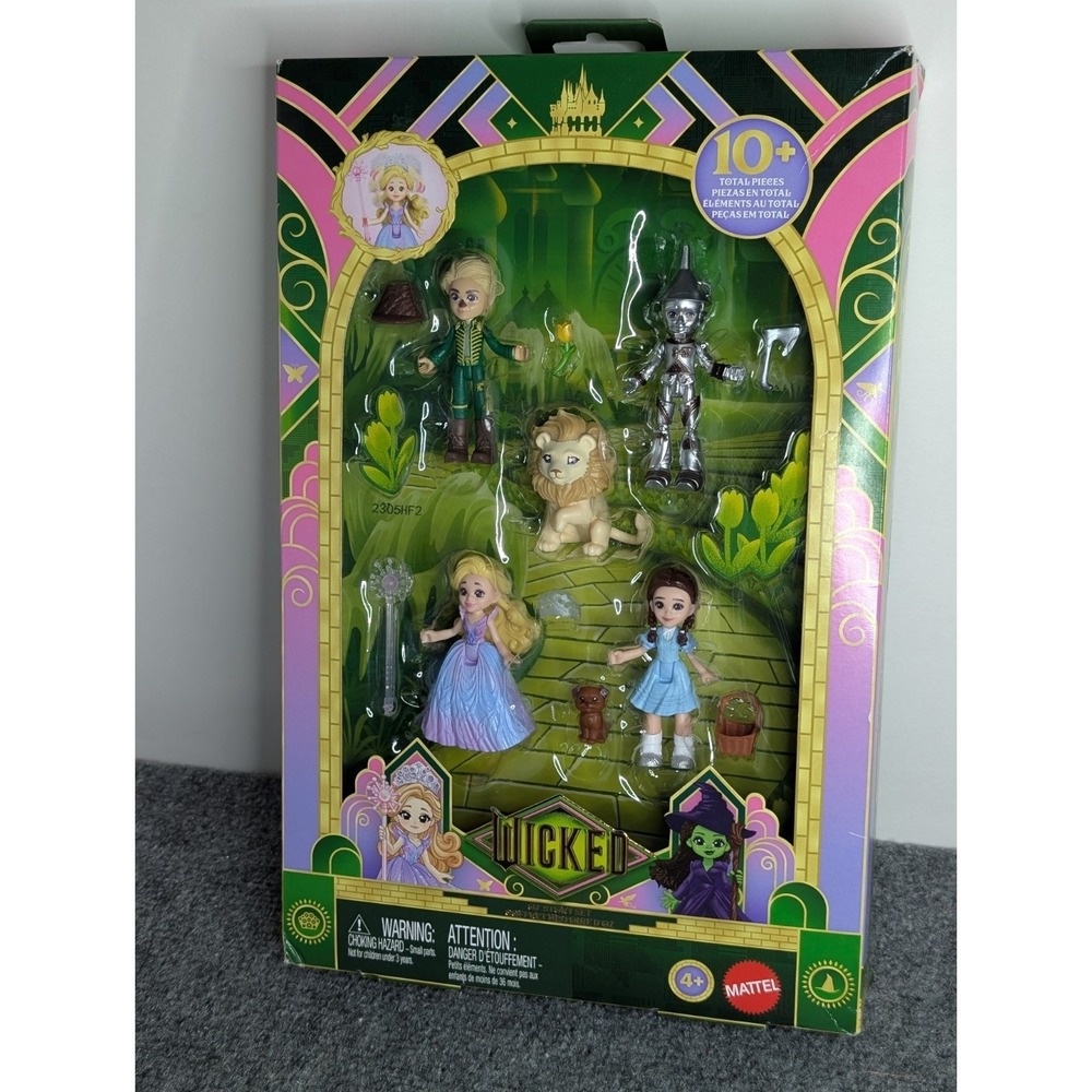 Mattel Wicked Small Doll Multipack 10+ Pieces Glinda Dorothy Tin‎ Man Lion Set